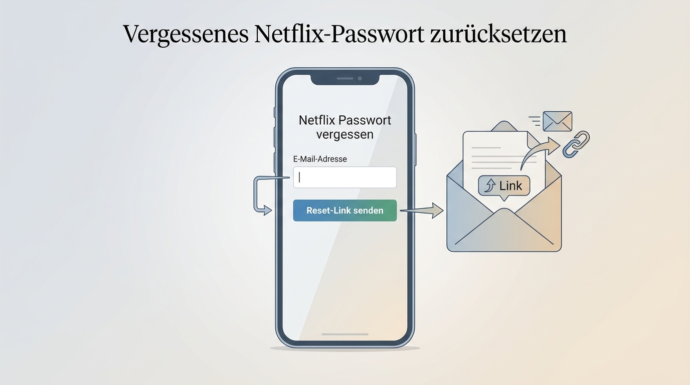Vergessenes Netflix-Passwort zurücksetzen
