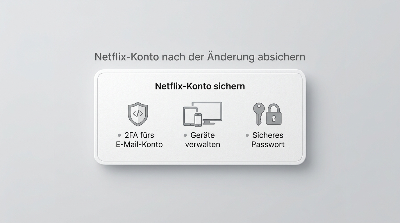 Netflix-Konto nach der Änderung absichern