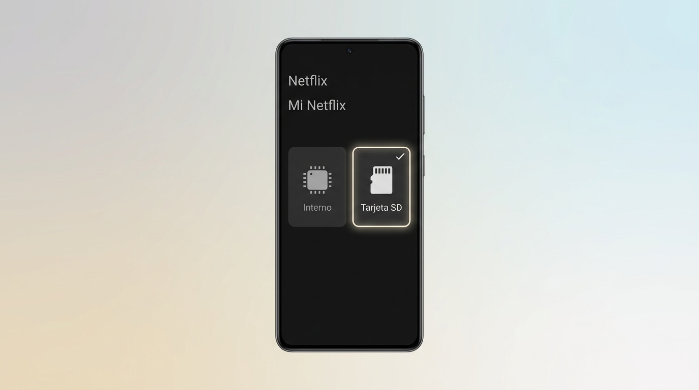 Netflix en Android permite elegir entre almacenamiento interno y tarjeta SD