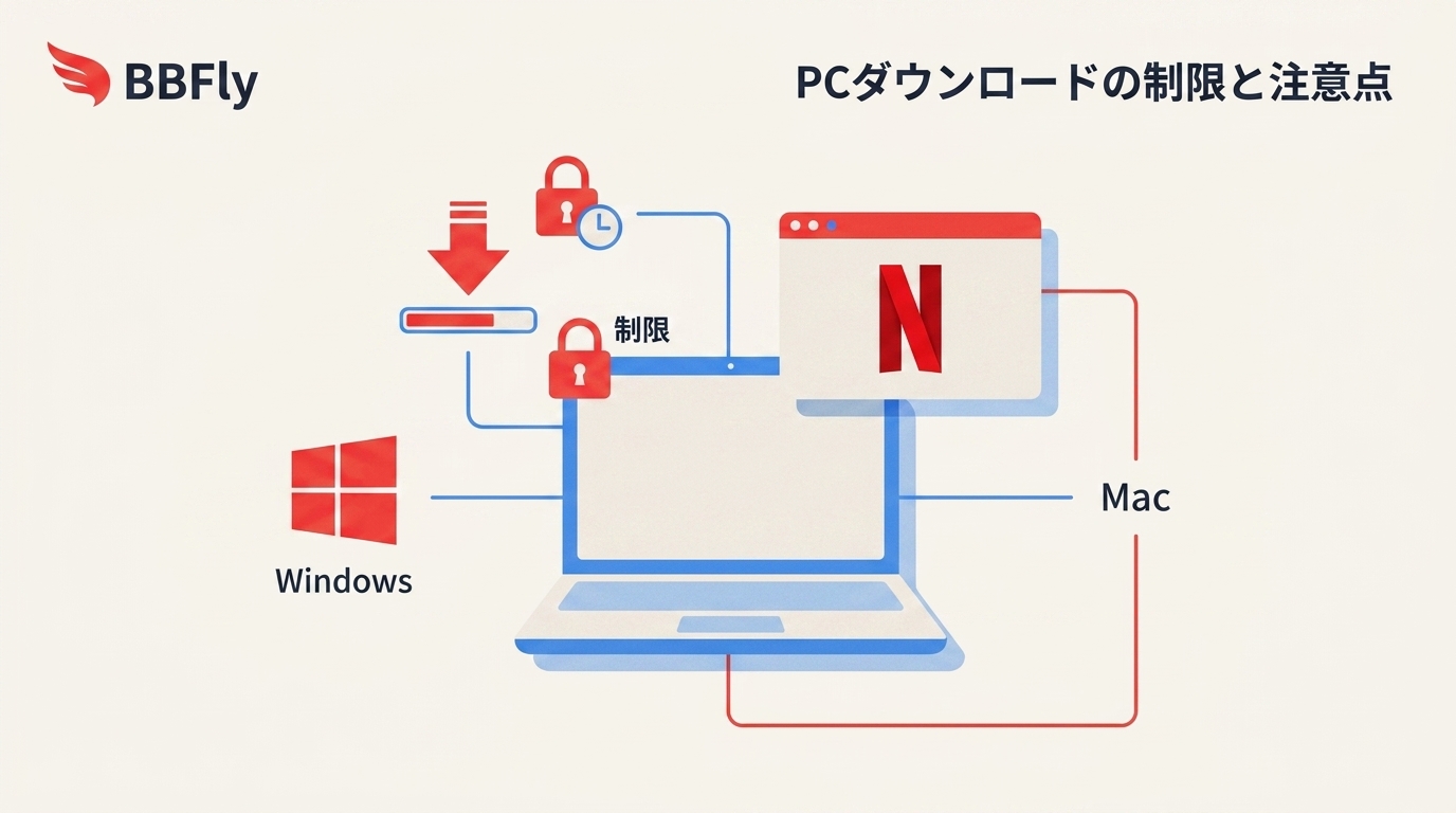 Netflix PCダウンロードの仕組み｜Windows・Macの制限と保存時の注意点