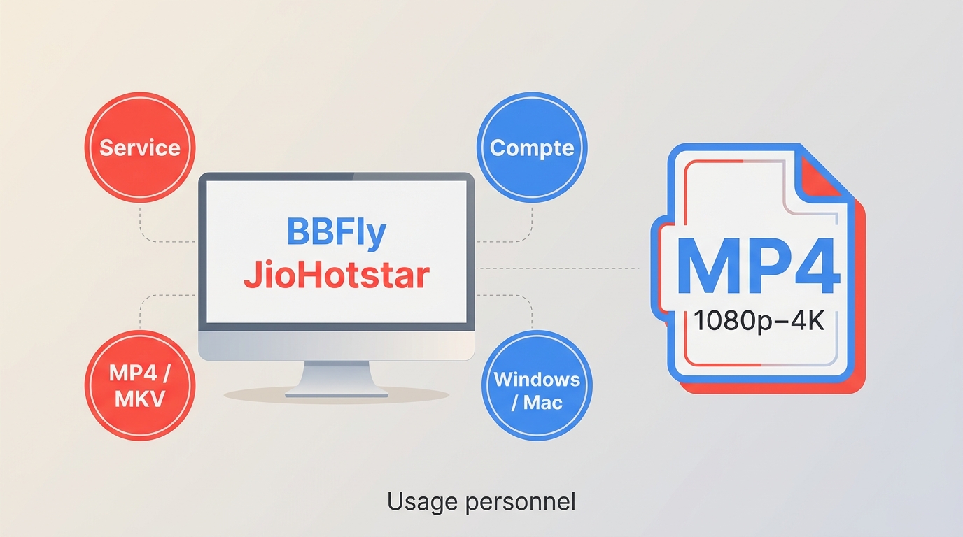 Prérequis BBFly pour JioHotstar : service pris en charge, compte autorisé et formats locaux.