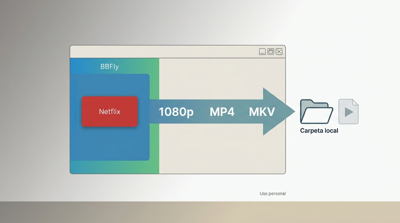 BBFly convierte una descarga de Netflix en un archivo local MP4 o MKV