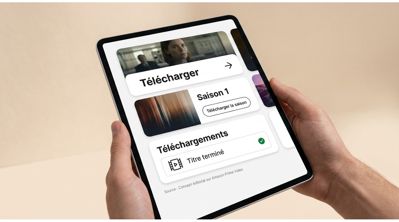 Parcours Prime Video pour télécharger un film, une saison et retrouver les vidéos enregistrées.