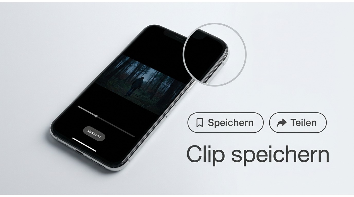 Netflix-App mit „Moment ausschneiden“ zum Speichern und Teilen einer Szene