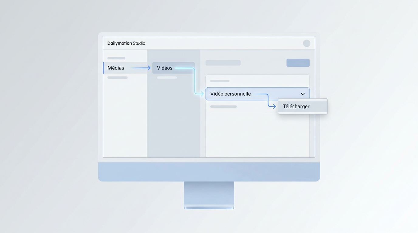 Dailymotion Studio avec l’option Télécharger pour une vidéo personnelle