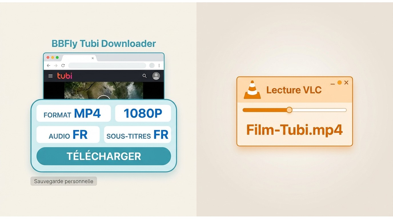 BBFly règle un fichier Tubi en MP4 avant vérification dans VLC
