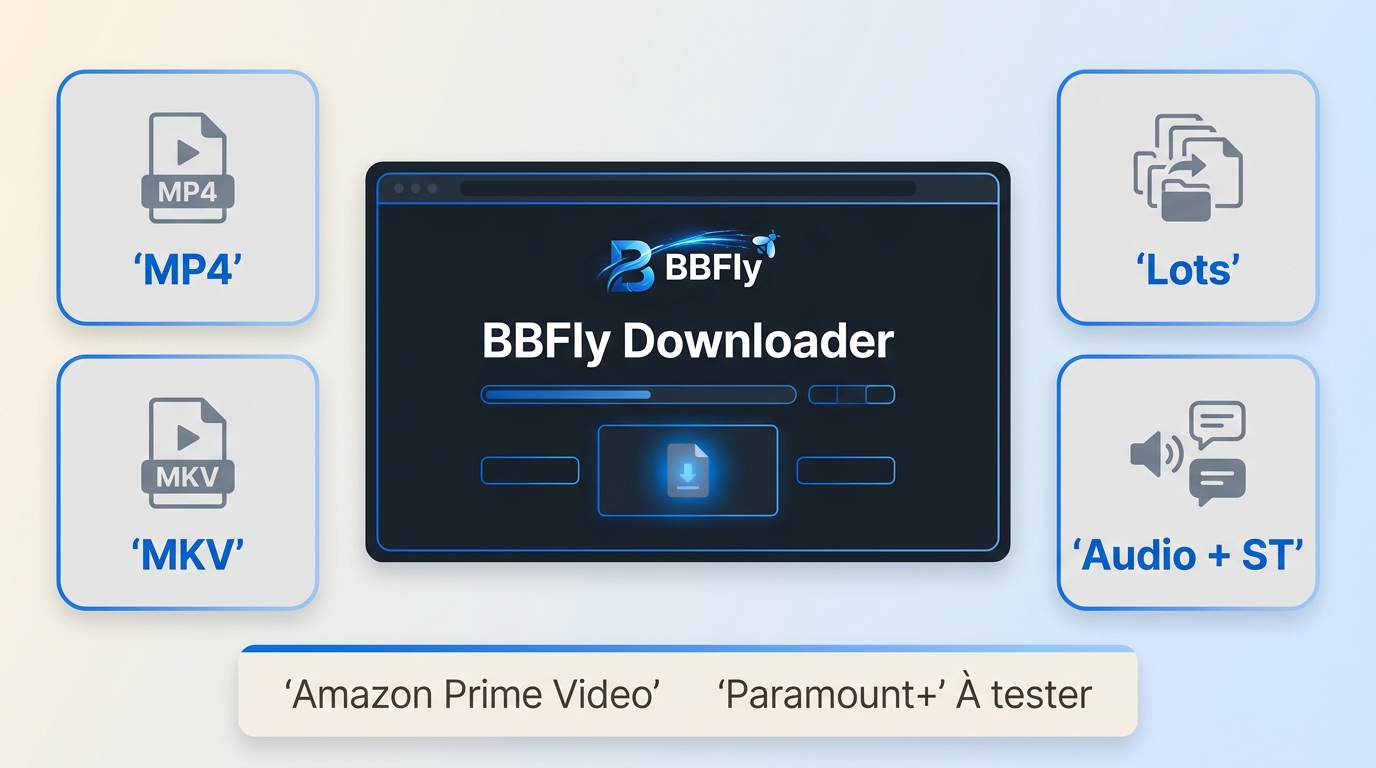 Fonctions BBFly et limites signalées pour Amazon Prime Video et Paramount+.