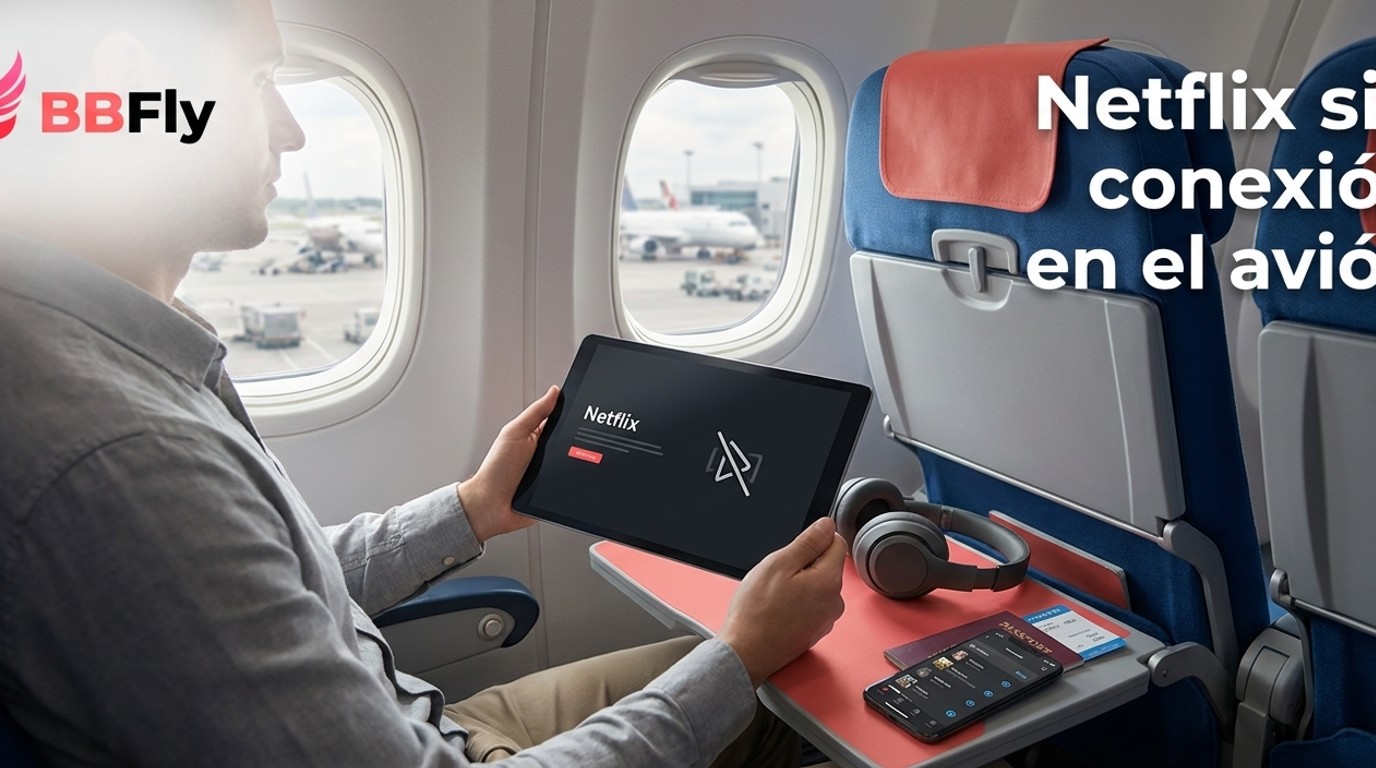 Netflix en el avión: descargas, límites y comprobaciones antes de embarcar