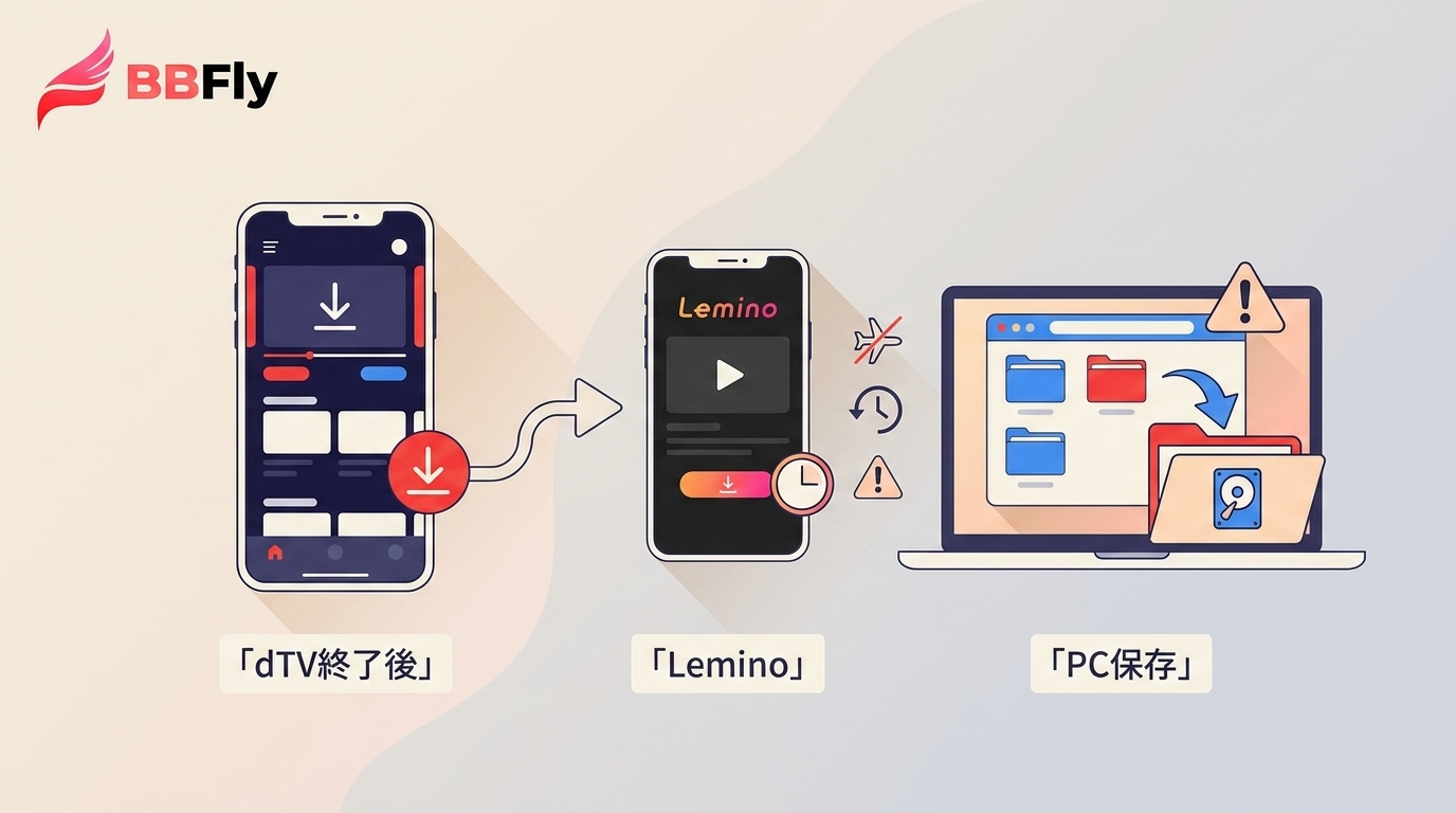 dTV終了後のLeminoダウンロード｜公式機能とPC保存の違い・注意点