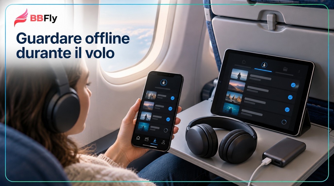 Download Netflix per volo nel 2026: cosa preparare per guardare offline