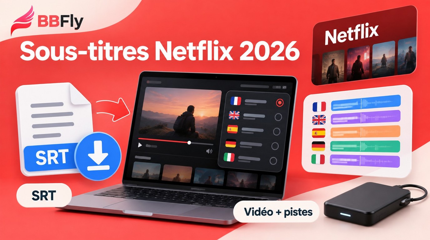 Télécharger les sous-titres Netflix en 2026 : SRT seul ou vidéo avec pistes