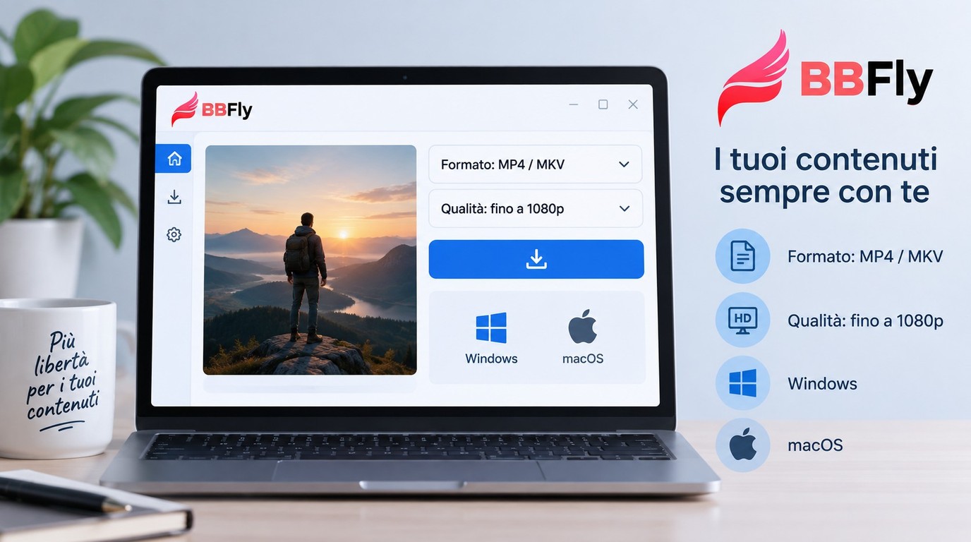 BBFly salva titoli Netflix in MP4 o MKV fino a 1080p su Windows e macOS.