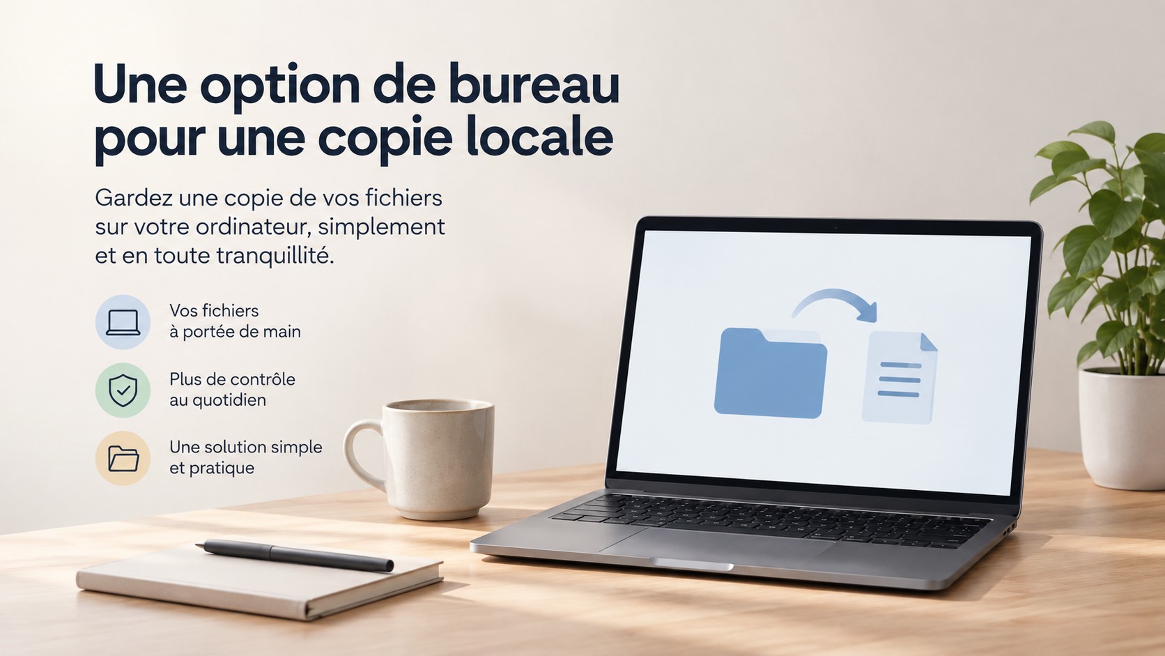 Une option de bureau pour une copie locale