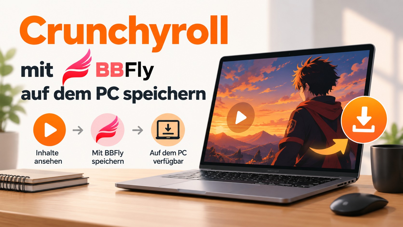 Crunchyroll mit BBFly auf dem PC speichern