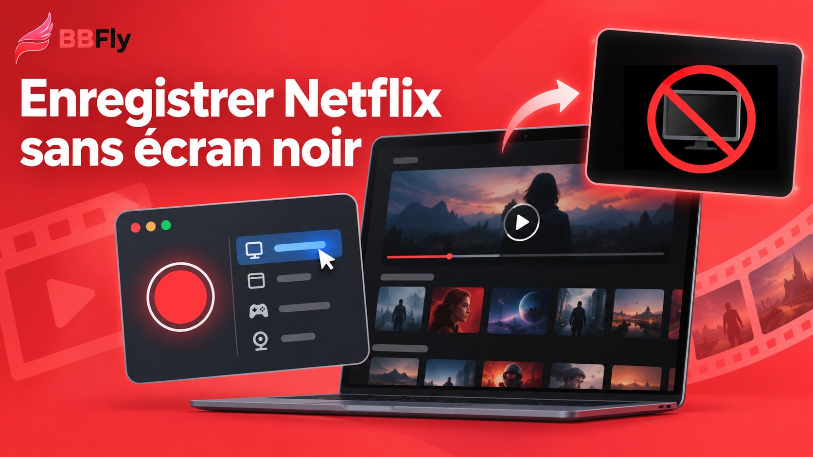 Enregistrer l'écran Netflix sans écran noir : 3 options en 2026