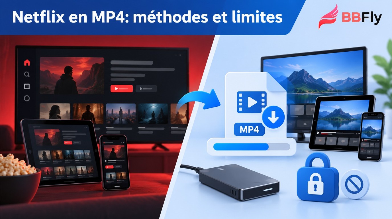 Netflix en MP4 en 2026 : 3 méthodes, appareils et limites