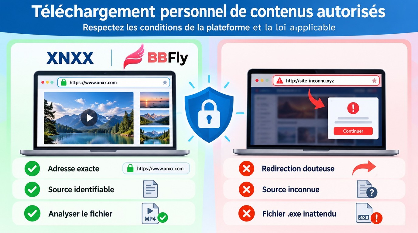 Vérifications de sécurité avant de télécharger une vidéo XNXX.